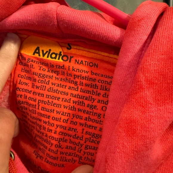 Aviator Nation Pink Sweater Cozy Chic Style - Picture 7 of 8